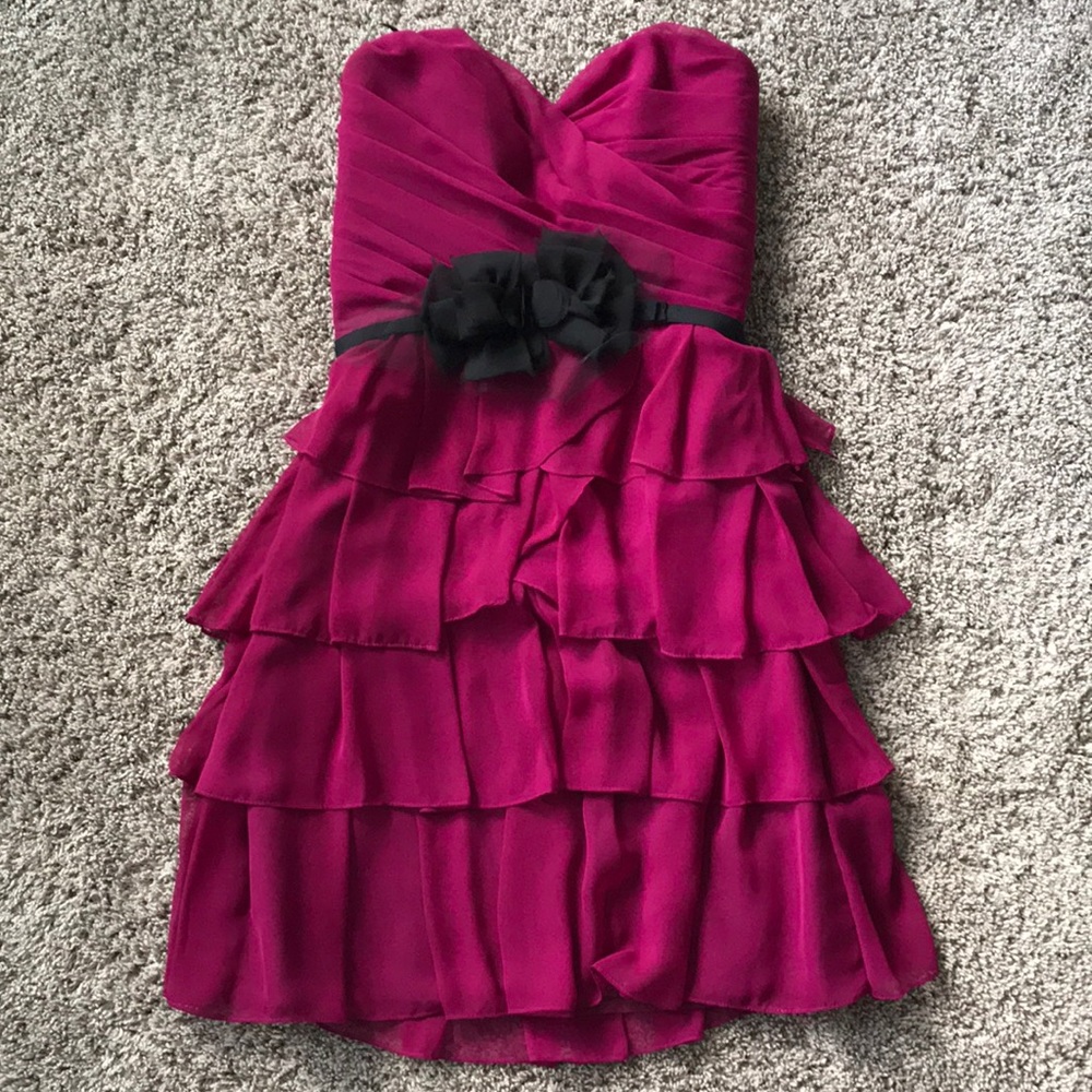 Jim Hjelm occasions tiered chiffon dress